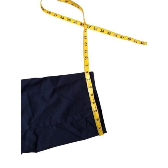 MENS BLUE 98%WOOL DRESS FORMAL PANTS FLATFRONT BUTTON CLOSURE STRETCH SIZE 38x30 - Picture 8 of 8